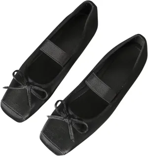 Stunner Womens Mary Jane Flats Round Toe Ballet Flats Stylish Leather Flats One Line Strap Slip On Flat Shoes