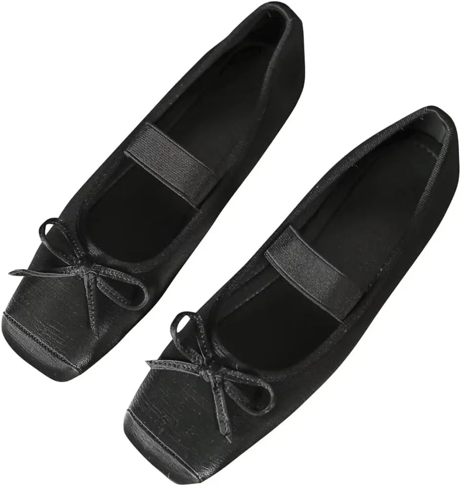 Stunner Womens Mary Jane Flats Round Toe Ballet Flats Stylish Leather Flats One Line Strap Slip On Flat Shoes