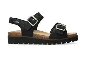 'Tarina' women's ergonomic wide fit (H) sandal - black