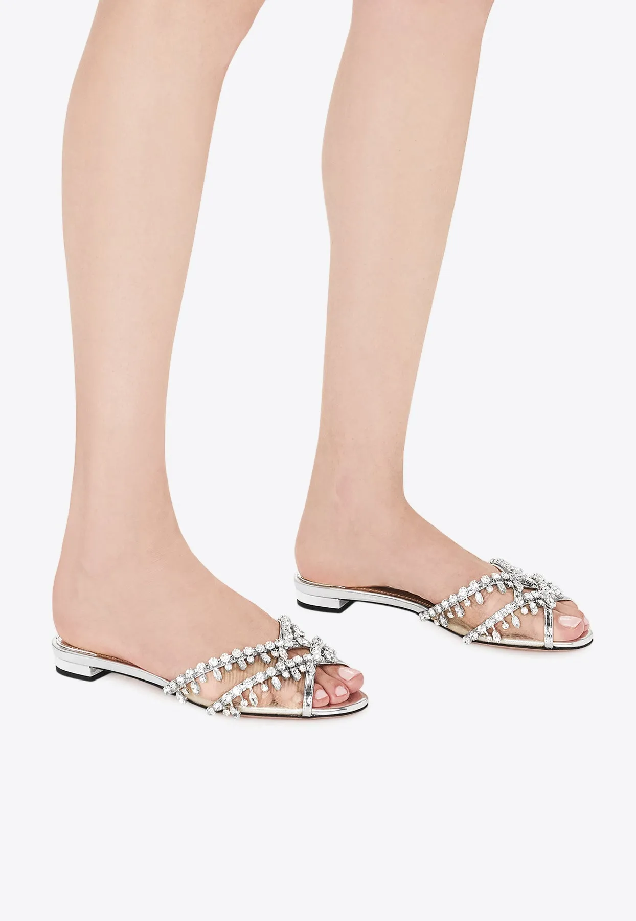 Temptation Crystal Flat Sandals