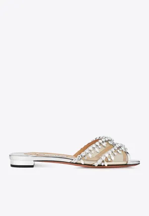 Temptation Crystal Flat Sandals