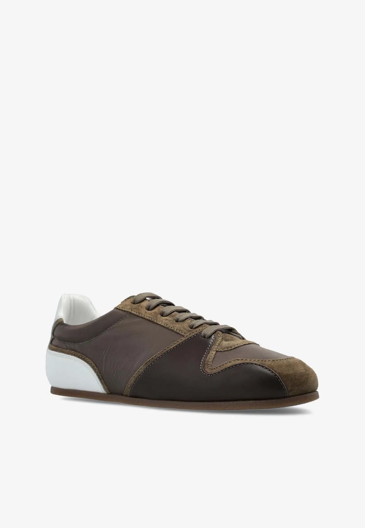 Tennis Leather and Suede Sneakers