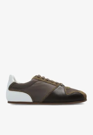 Tennis Leather and Suede Sneakers