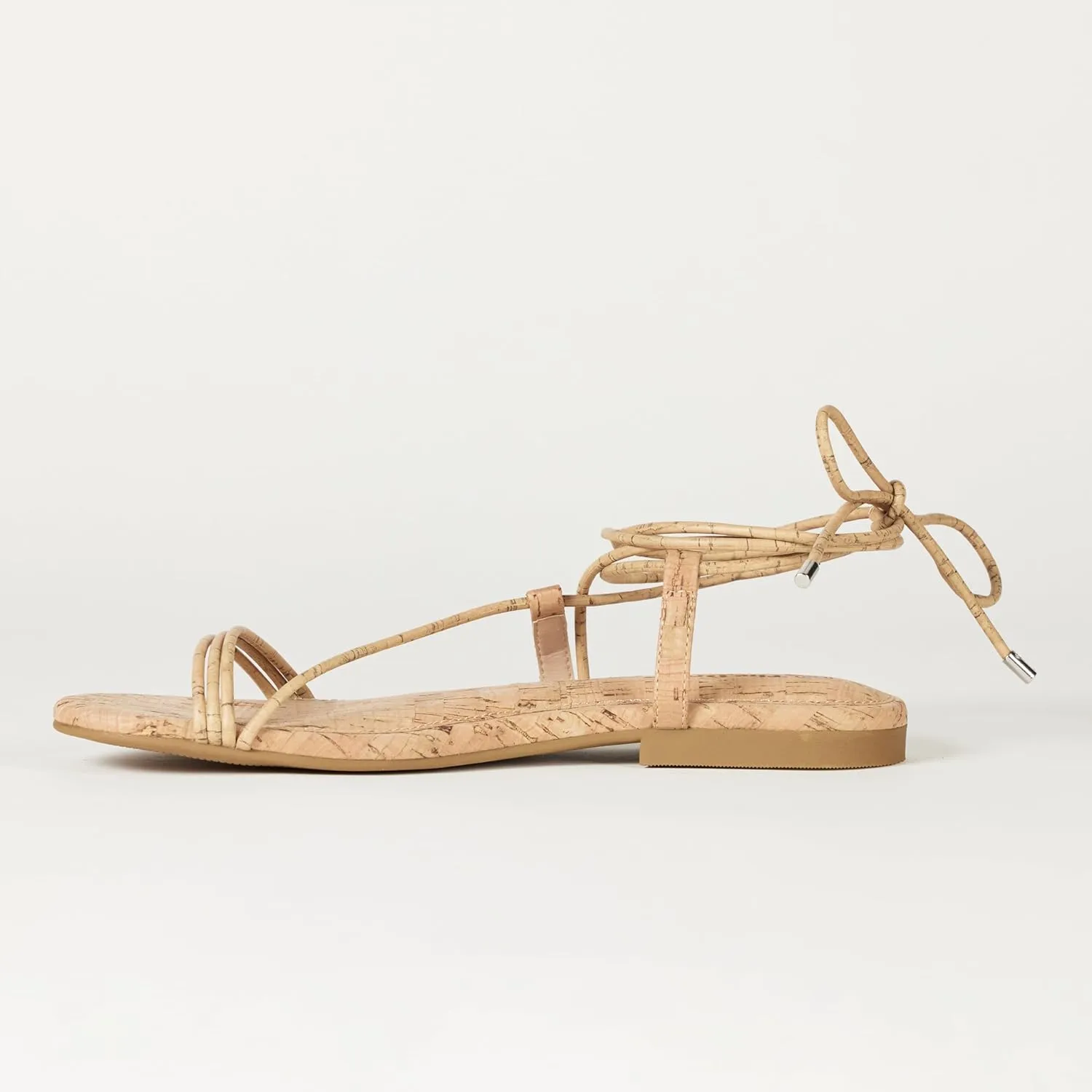 The Drop Women's Samantha Flat Strappy Lace-up Sandal