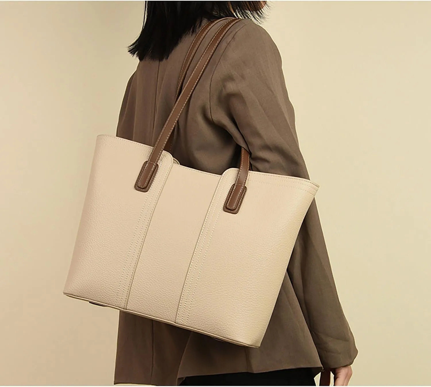Tote Bag Faux Leather for Women Top Handle Satchel Purse