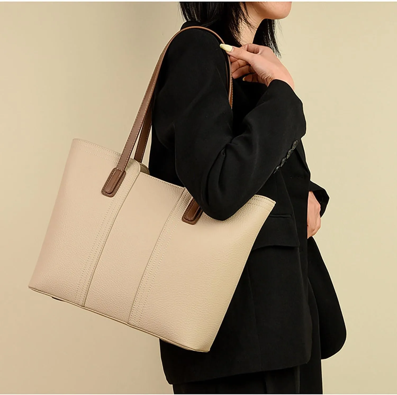 Tote Bag Faux Leather for Women Top Handle Satchel Purse
