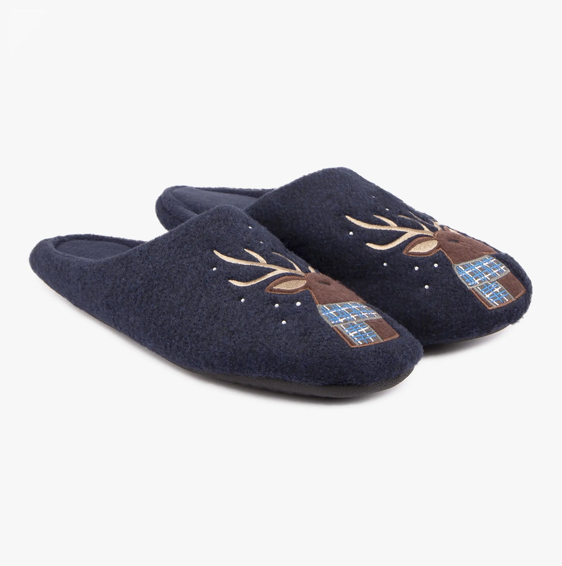 Totes Isotoner NOVELTY Mens Mule Slippers Blue