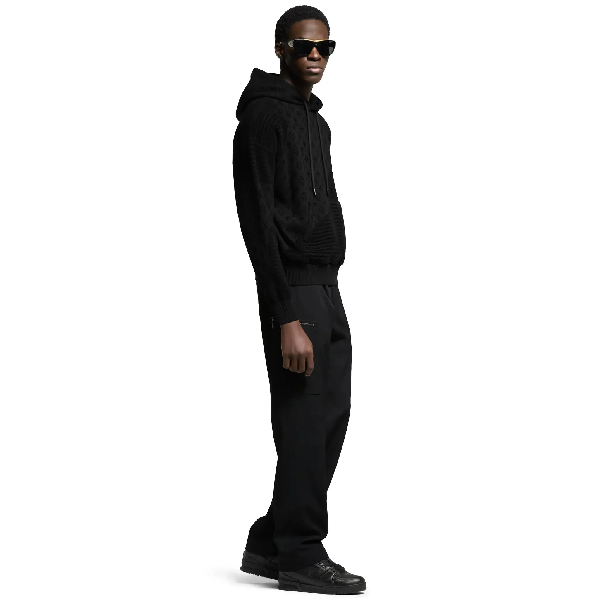 Trainer Black Monogram Sneaker