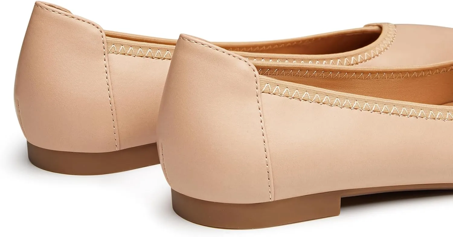 Trary Flats for Women Mary Jane Shoes Women Round Toe Ballet Flats Dress Shoes Casual Comfortable PU Leather Slip on Loafers