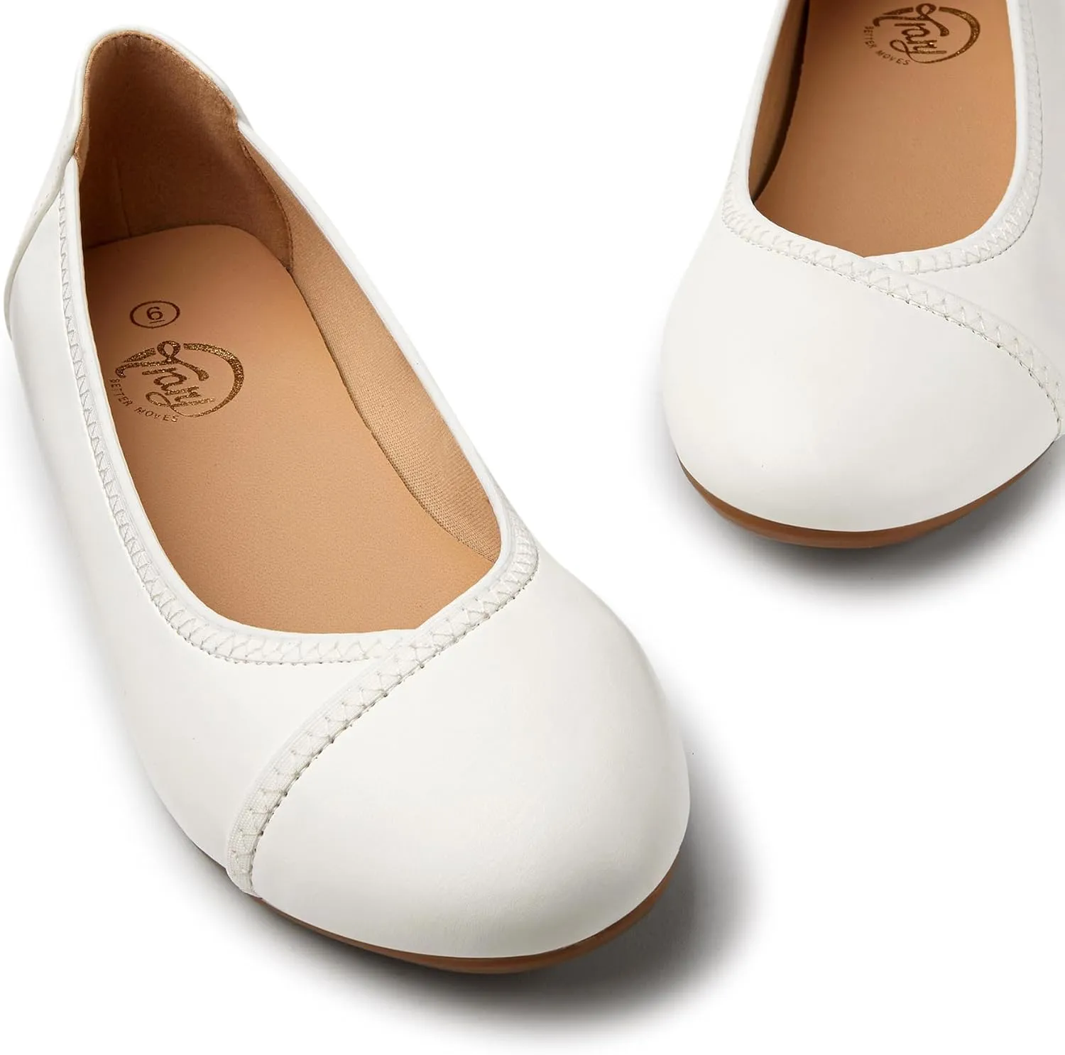Trary Flats for Women Mary Jane Shoes Women Round Toe Ballet Flats Dress Shoes Casual Comfortable PU Leather Slip on Loafers