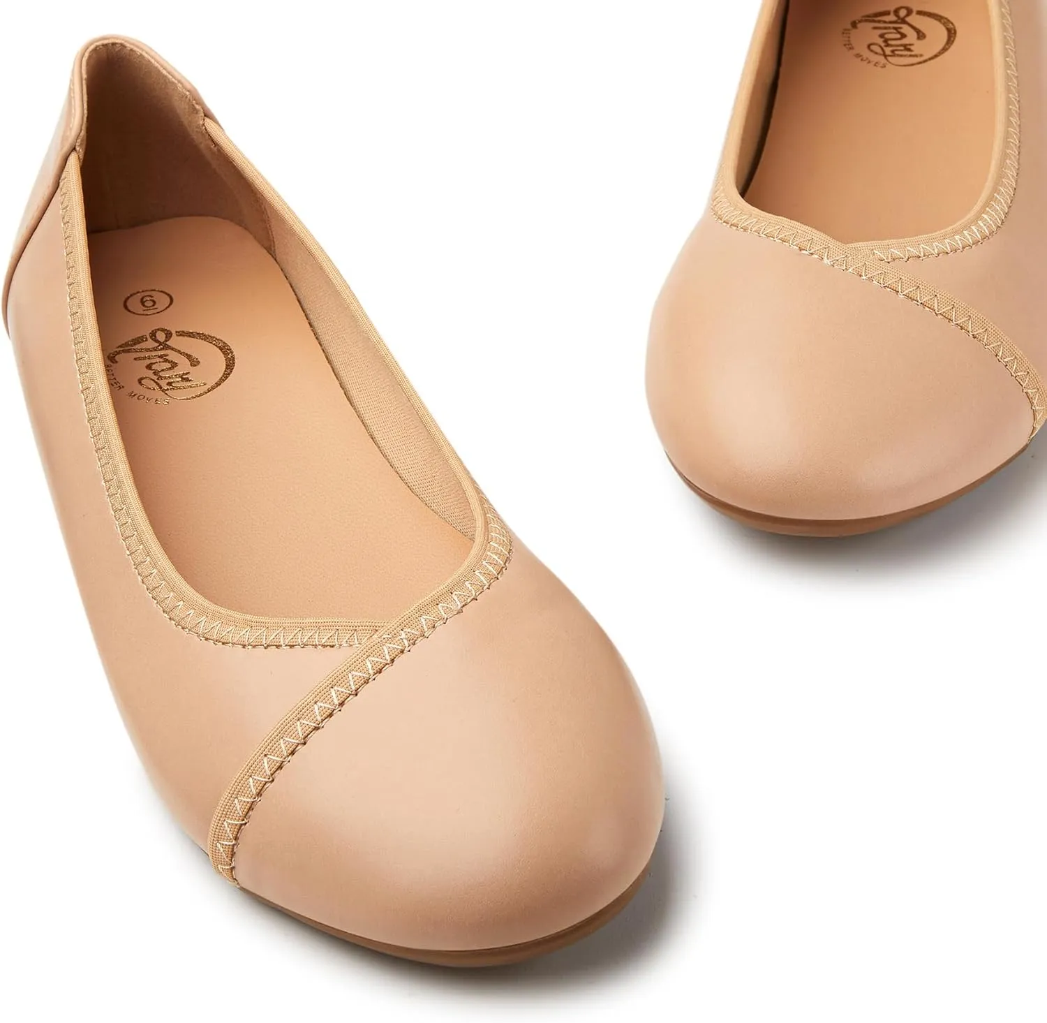Trary Flats for Women Mary Jane Shoes Women Round Toe Ballet Flats Dress Shoes Casual Comfortable PU Leather Slip on Loafers