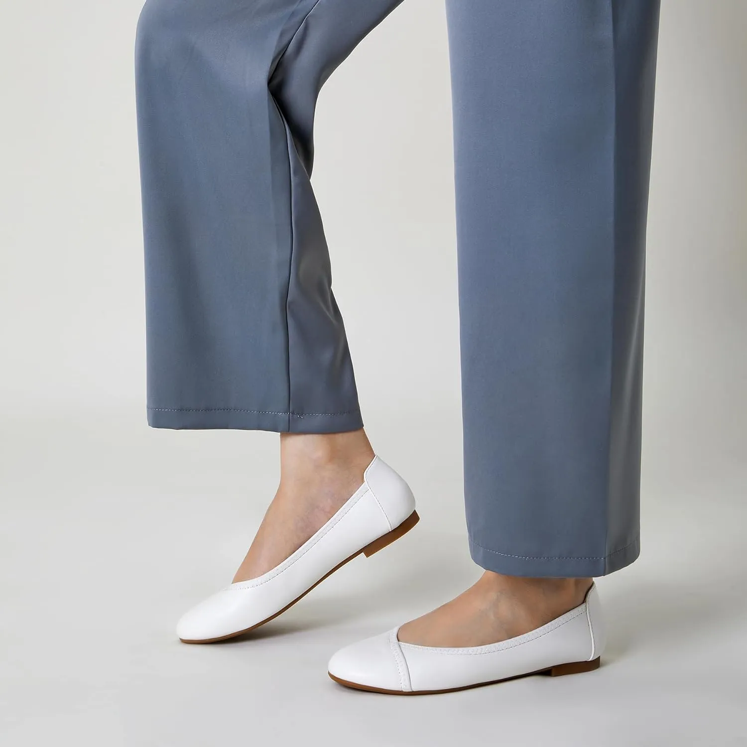Trary Flats for Women Mary Jane Shoes Women Round Toe Ballet Flats Dress Shoes Casual Comfortable PU Leather Slip on Loafers