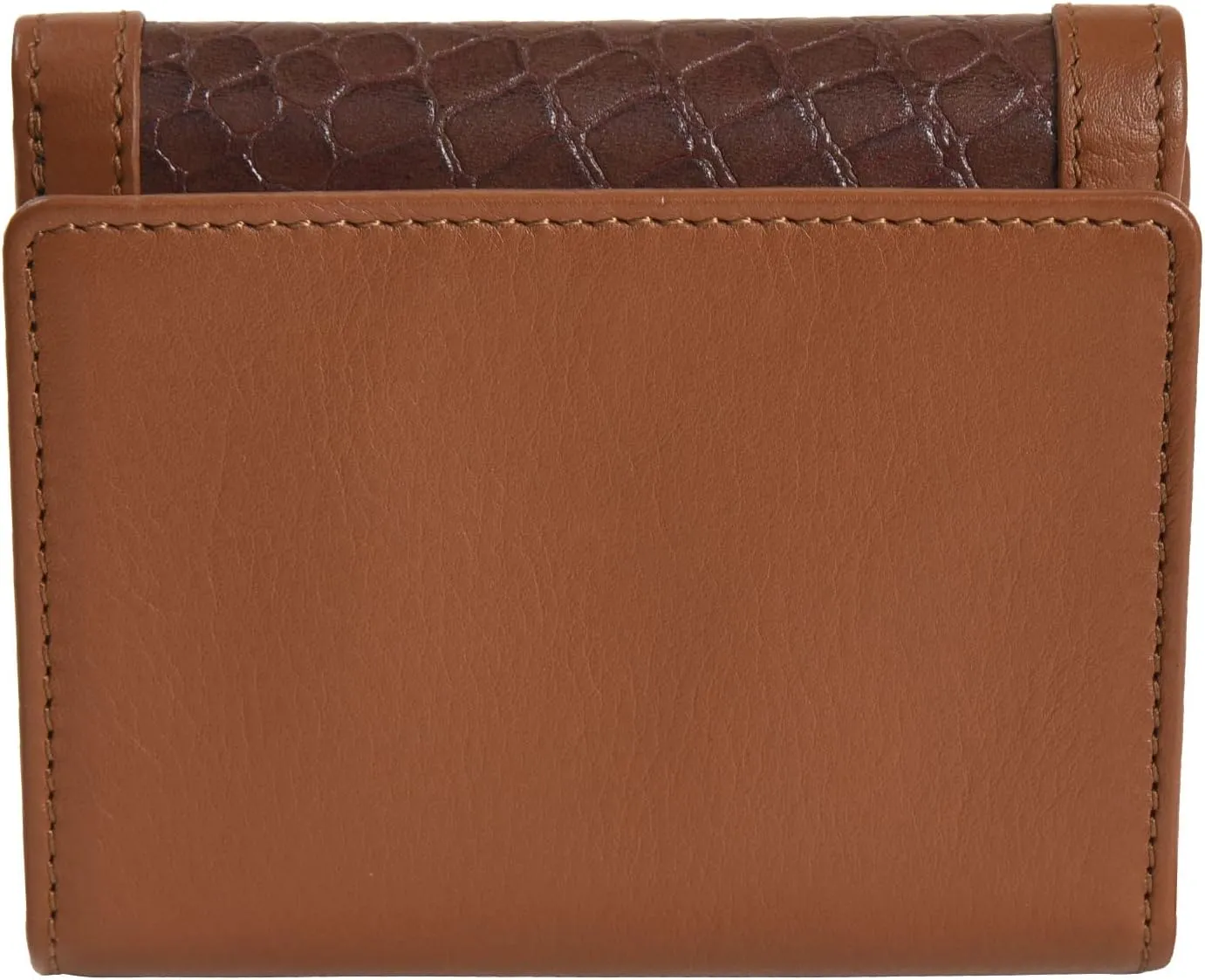 Tri Fold Nappa Flat Geniune Leather Large Capacity Croco Emobossed Printed Compact Wallet for Women With ID Windows Zipper Pocket Multipurpose Use Women Wallet