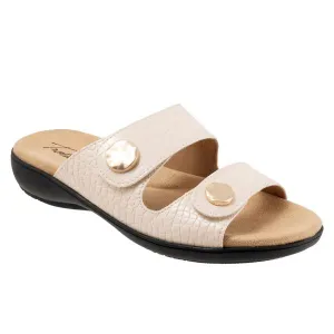Trotters Women's Ruthie Sandals Ivory Croco