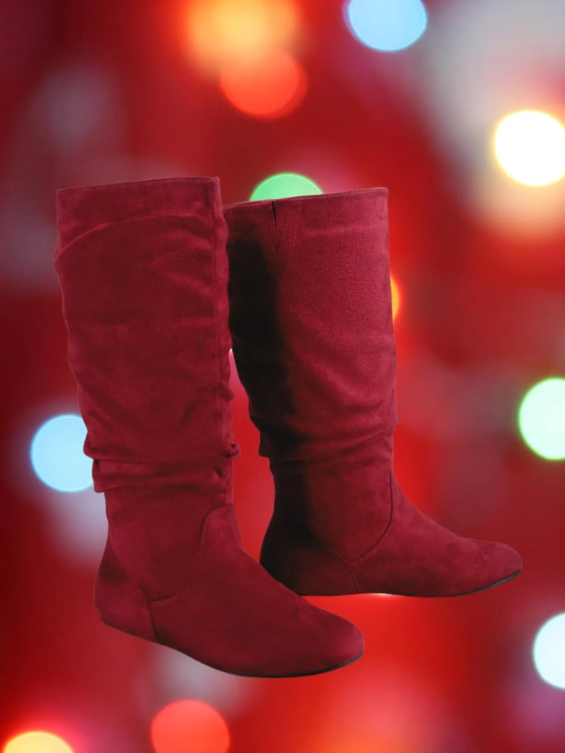 TZ Lily-01 Women's Pull Up Closed Round Toe Flat Heel Slouchy Mid-Calf Casual Boots