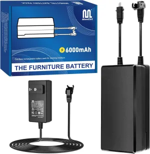 Universal Battery Pack for Reclining Furniture, ZBPOWER 6000mAh Wireless Rechargeable Battery Pack Model BS-10 for Power Recliner, Power Sofa, Sectional, and Lift Chair