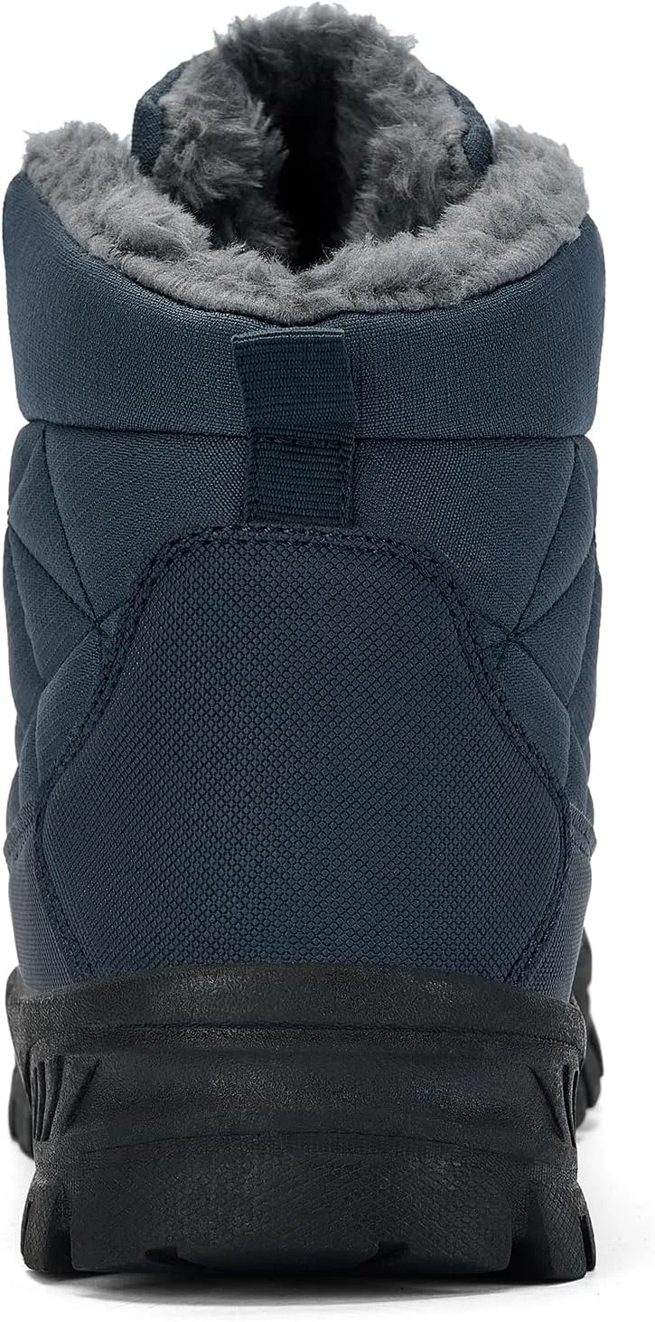 UPSOLO Men's Winter Warm Snow Work Boots