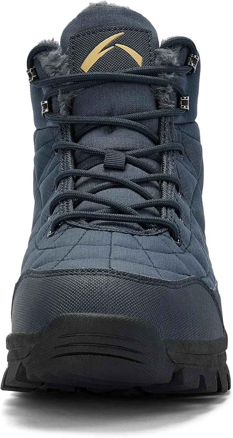 UPSOLO Men's Winter Warm Snow Work Boots