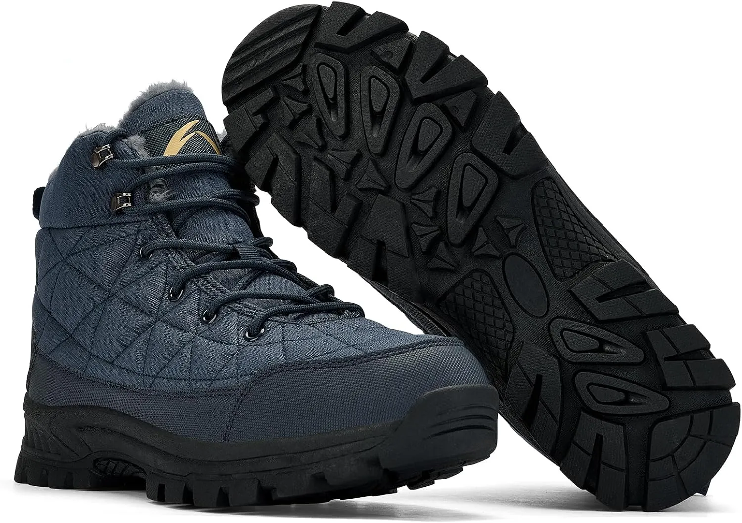 UPSOLO Men's Winter Warm Snow Work Boots