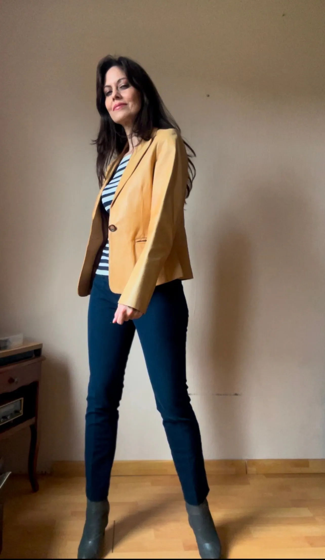 Vintage leather blazer (M)