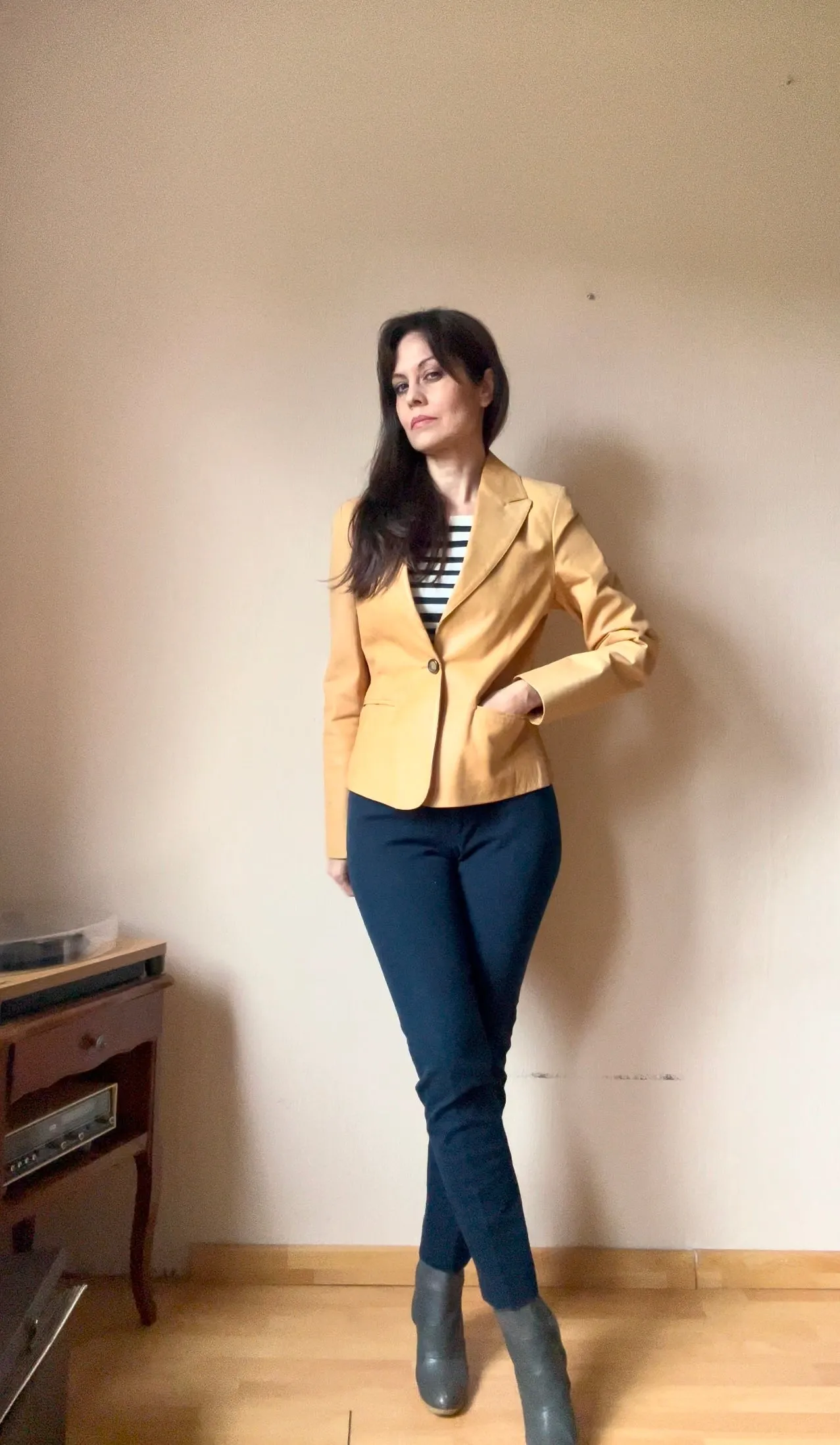 Vintage leather blazer (M)