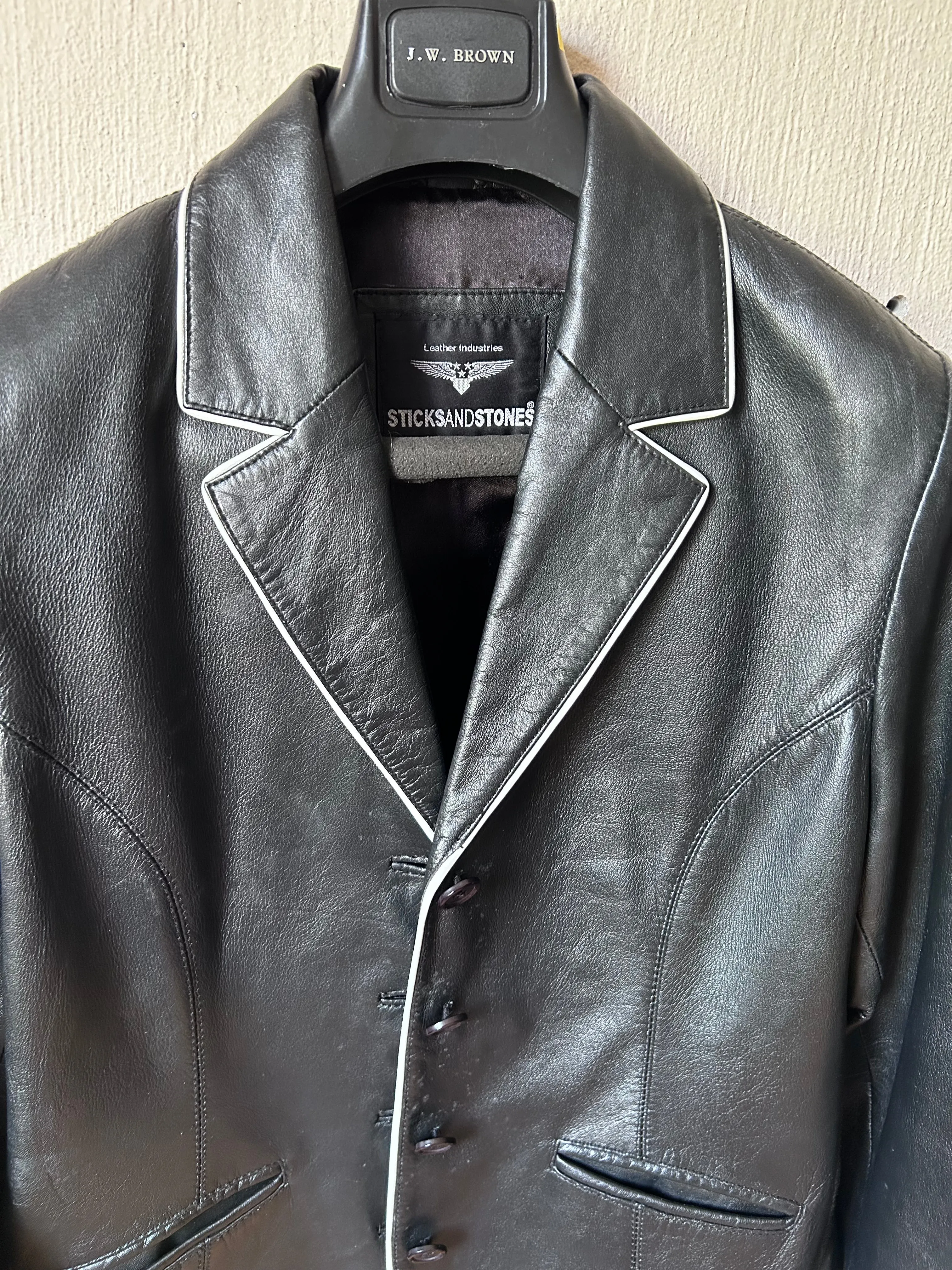 Vintage leather blazer
