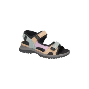 Waldlaufer Sora - Ladies Walking Sandal in Toffee Multi