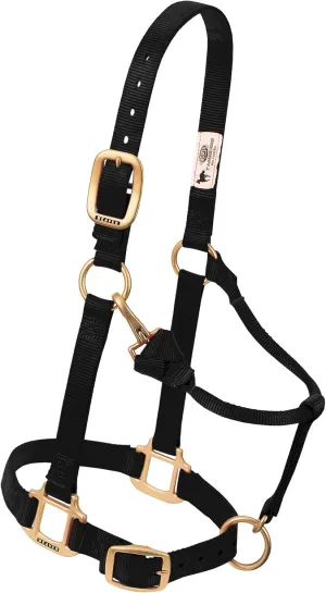 Weaver Leather Nylon Adjustable Draft Horse Halter, 1", Large, Black