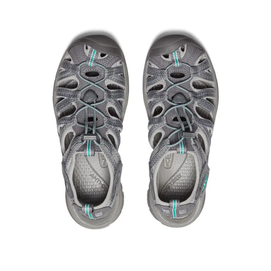 Whisper Sandal - Medium Grey/Peacock Green