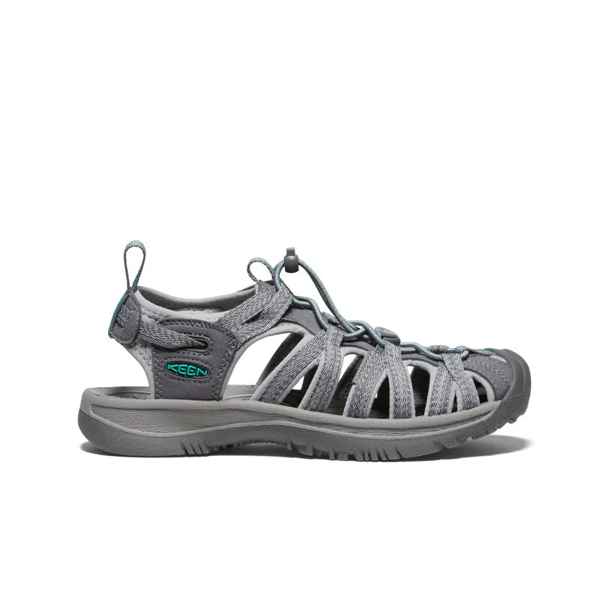 Whisper Sandal - Medium Grey/Peacock Green