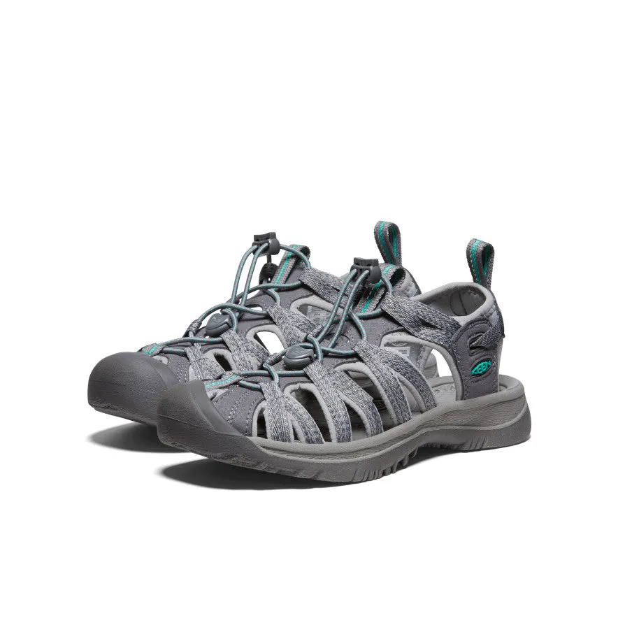 Whisper Sandal - Medium Grey/Peacock Green