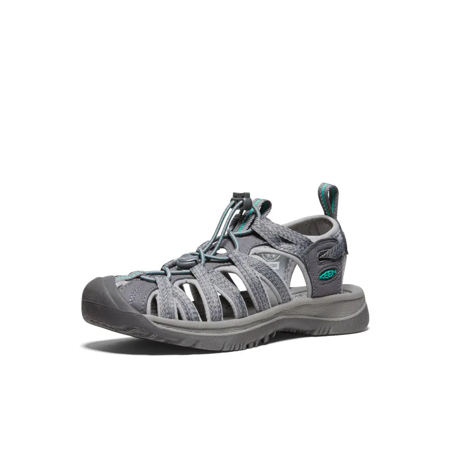 Whisper Sandal - Medium Grey/Peacock Green
