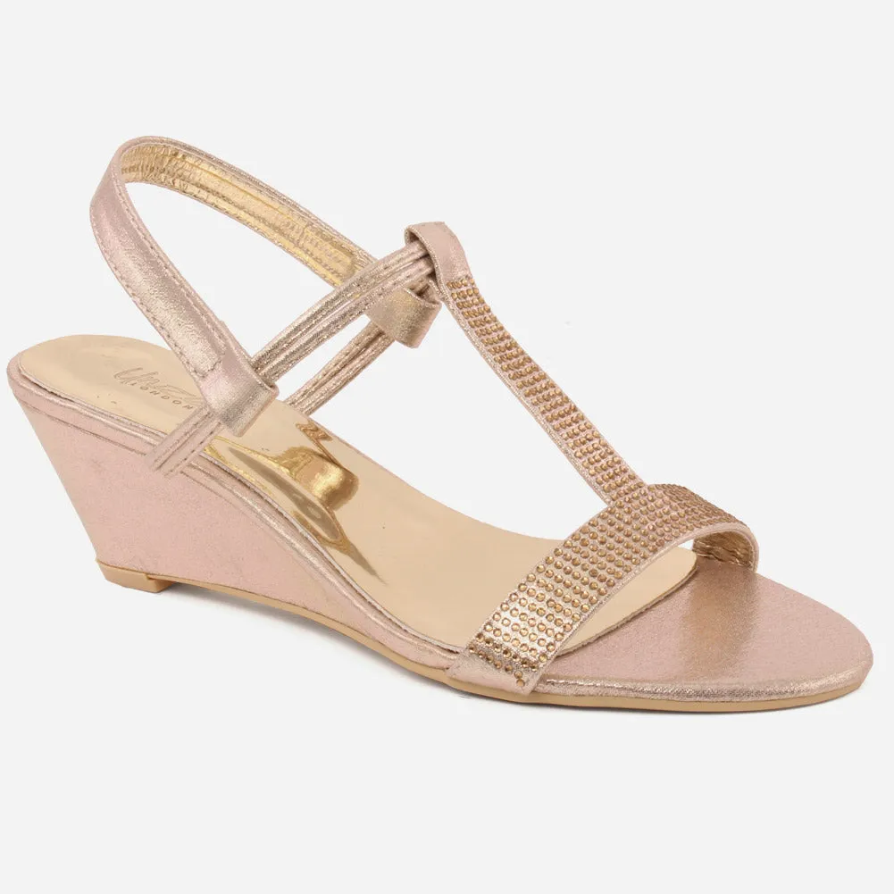Women " ZARA" Glimmering Wedge Heel Sandals