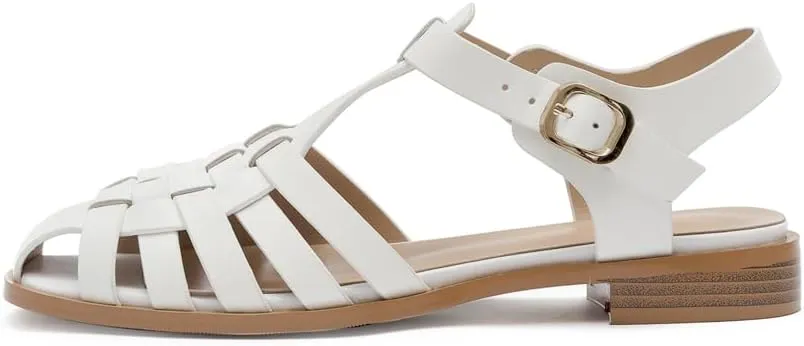Women's Flat Leather Roman Sandal