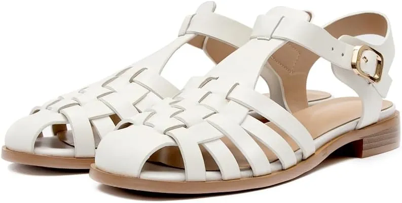Women's Flat Leather Roman Sandal