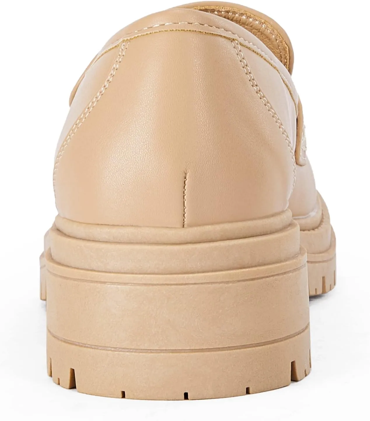 Womens Platform Loafers Lug Sole Chunky Heel Non Slip Faux Leather Casual Comfortable Round Toe Goth Oxford Shoes