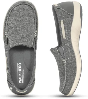 Womens Slip On Shoes - Casual Boat Loafer Shoes for Women with Arch Support - Orthopedic Walking Sneakers for Plantar Fasciitis