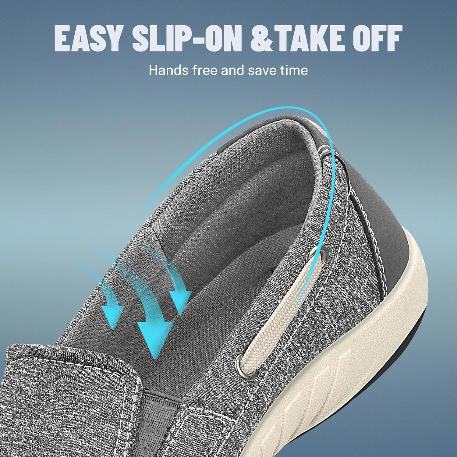 Womens Slip On Shoes - Casual Boat Loafer Shoes for Women with Arch Support - Orthopedic Walking Sneakers for Plantar Fasciitis