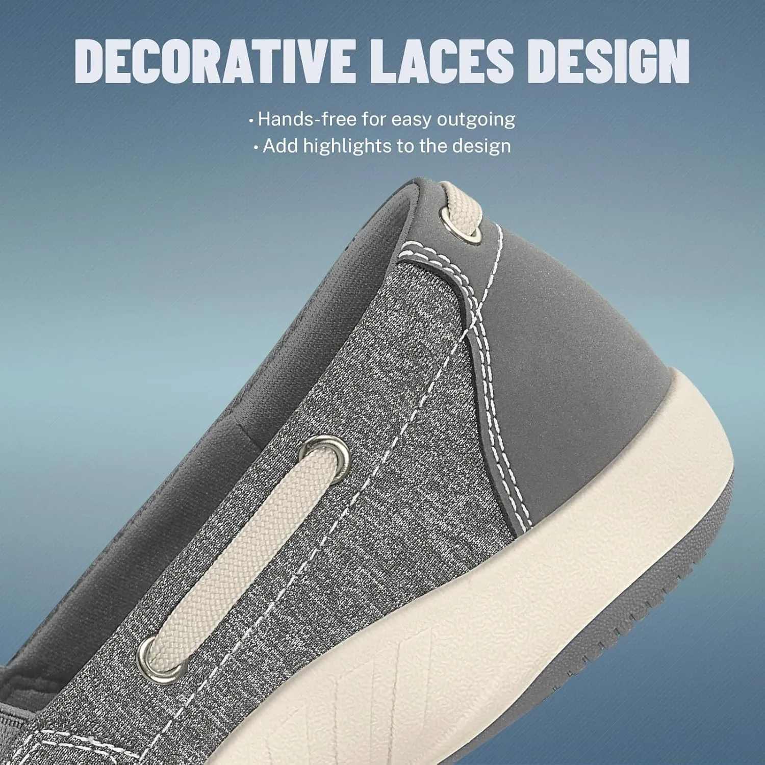 Womens Slip On Shoes - Casual Boat Loafer Shoes for Women with Arch Support - Orthopedic Walking Sneakers for Plantar Fasciitis