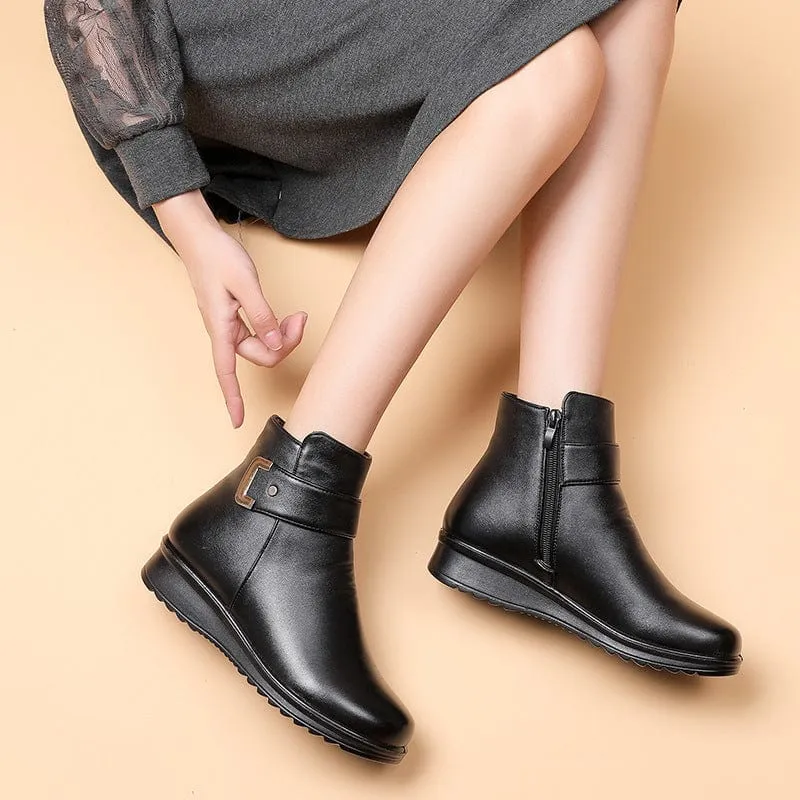 Women's Solid Color Boots
