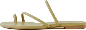 Women's Strappy Flat Sandals Slip On Slides Toe Ring Slippers with Cross Strap Comfortable Open Toe Summer Flats Shoes