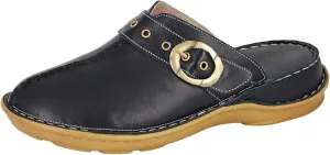 Womens/Ladies Softie Leather Mules