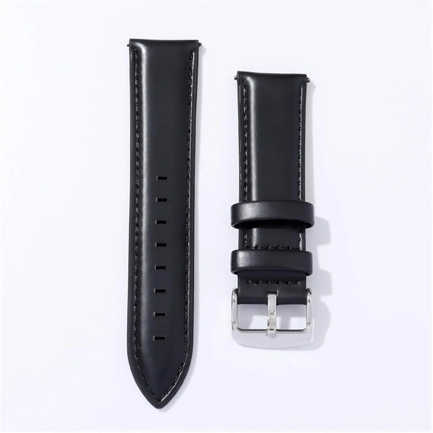 yaoqijie Genuine Leather Watch Band Rose Gold Clasp Black Brown Bracelet 18mm 20mm 22mm Quick Release Leather Watch Strap Watch Wristband lasting