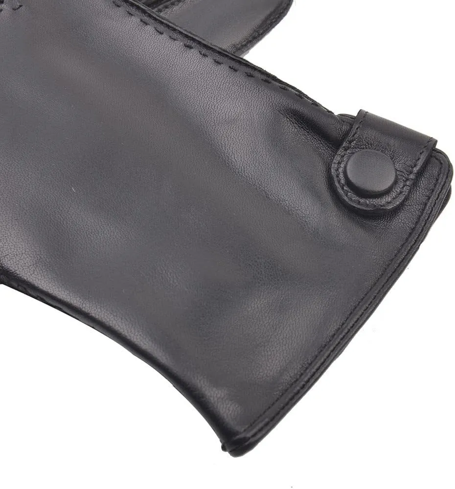 YISEVEN Men's Lambskin Leather Gloves