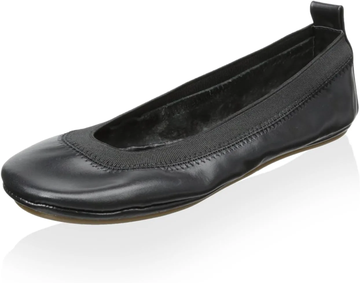 Yosi Samra Kids Flat Leather Ballet Flat, Black, 7 M US Toddler